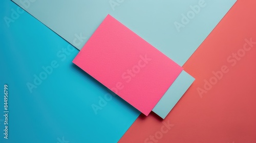 Mockup of a colored background business postcard with space for text and details