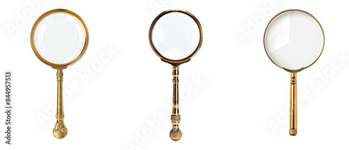 Magnifying glass on whit ebackground. Concept of research and education. photo