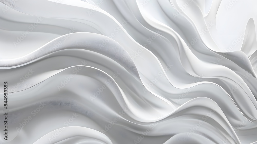 Fototapeta premium Abstract white and light gray wave modern soft luxury texture with smooth and clean vector subtle background. 