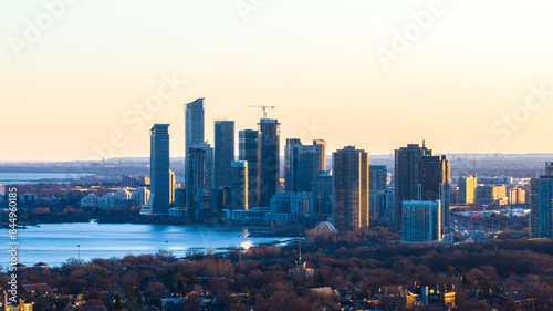 Canvas Print Skyline of Toronto at sunset