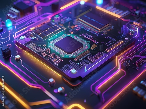 electronic circuit board with processor