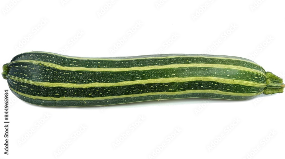 Fresh Green Zucchini on White Background A Photo of a Summer Vegetable at Eco Markets Fresh Green Zucchini on White Background A Photo of a Summer Vegetable at Eco Markets
