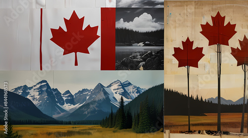 Collage Artwork with a Canada Country Theme photo