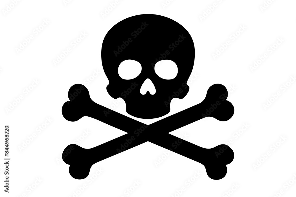 skull and bones silhouette vector illustration skull and bones silhouette vector illustration