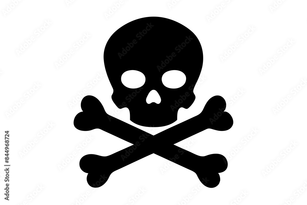skull and bones silhouette vector illustration skull and bones silhouette vector illustration
