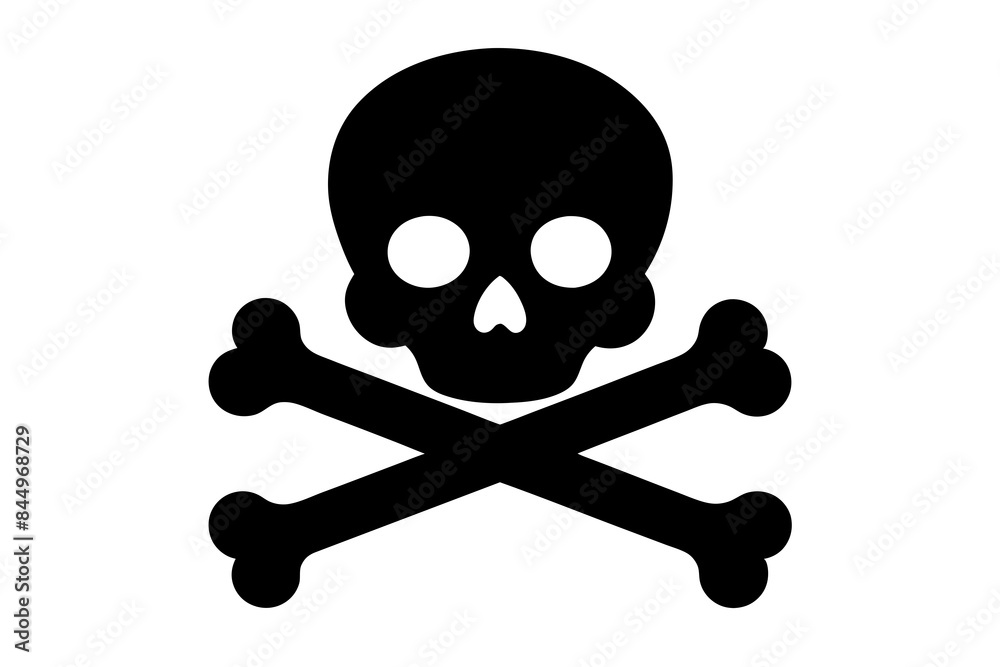 skull and bones silhouette vector illustration skull and bones silhouette vector illustration