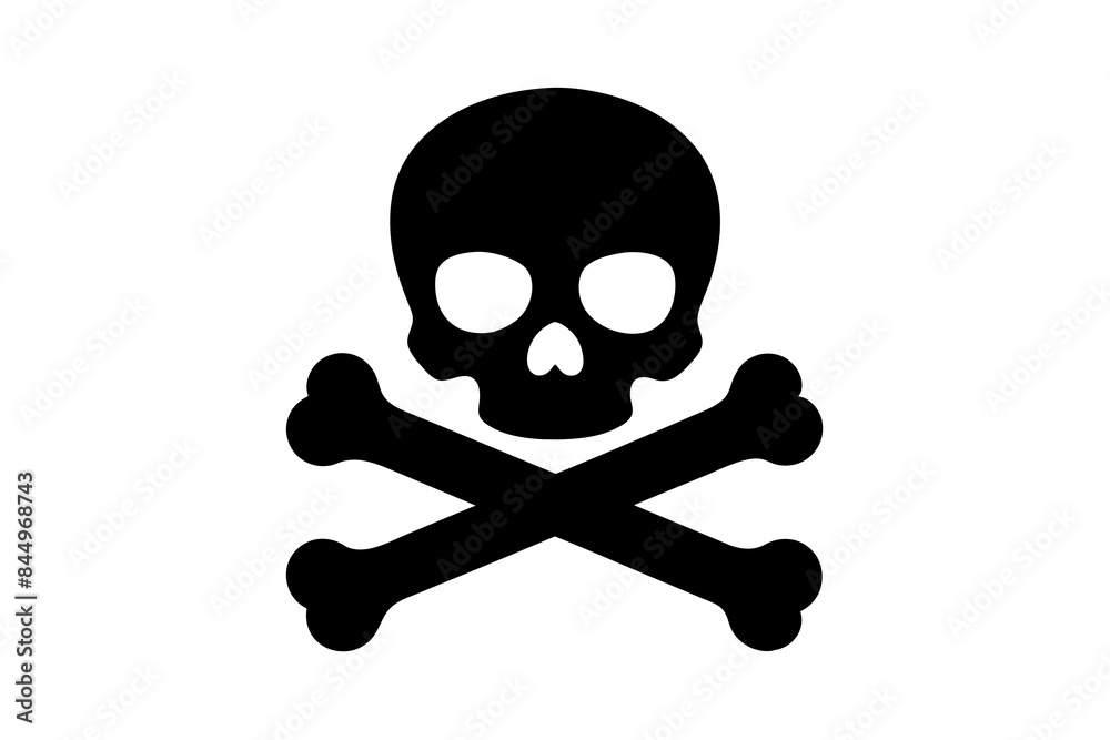 skull and bones silhouette vector illustration skull and bones silhouette vector illustration