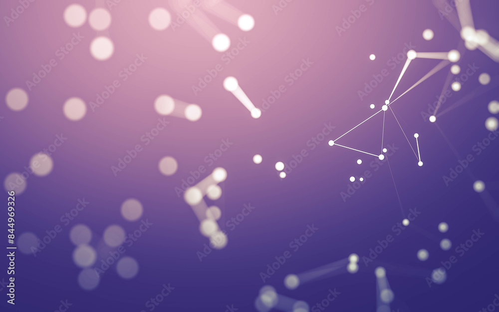 Abstract background. Molecules technology with polygonal shapes, connecting dots and lines. Connection structure. Big data visualization. Abstract background. Molecules technology with polygonal shapes, connecting dots and lines. Connection structure. Big data visualization.