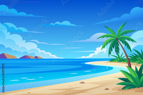 smooth blue gradient background illustration © Jutish