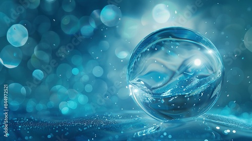 Background Illustration of a Water Drop Sphere