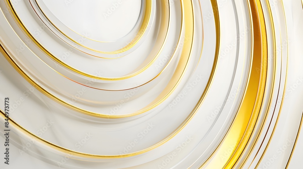 Abstract gold circle lines on white background. Abstract gold circle lines on white background.