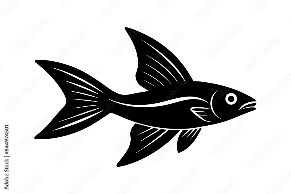 Flying Fish silhouette vector illustration Flying Fish silhouette vector illustration