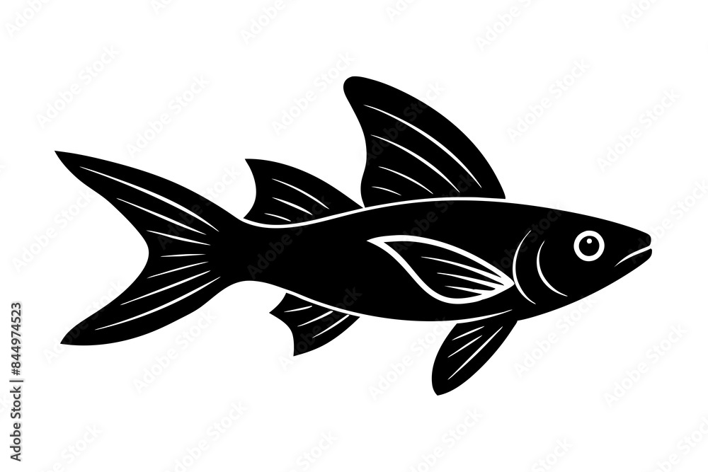 Flying Fish silhouette vector illustration Flying Fish silhouette vector illustration