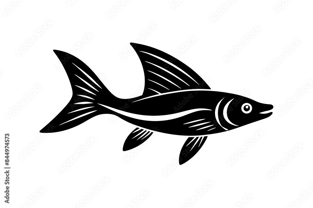 Flying Fish silhouette vector illustration Flying Fish silhouette vector illustration