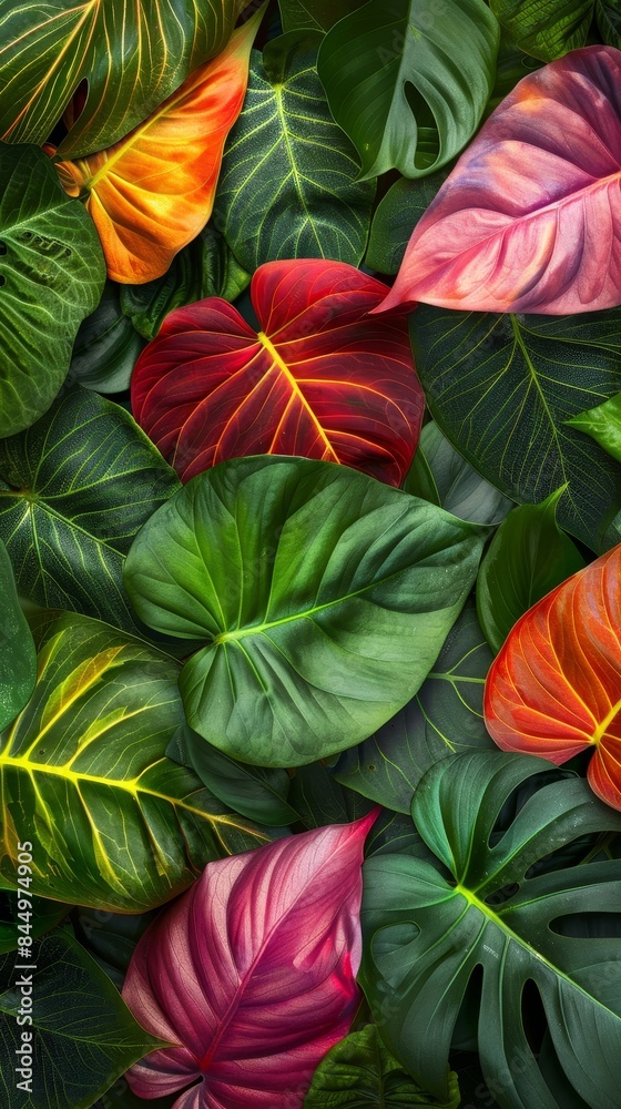 Neon vivid summer jungle leaves banner wallpaper background
Neon vivid summer jungle leaves banner wallpaper background