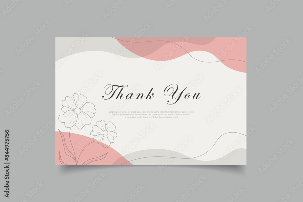 Fototapeta premium thank you card template design
