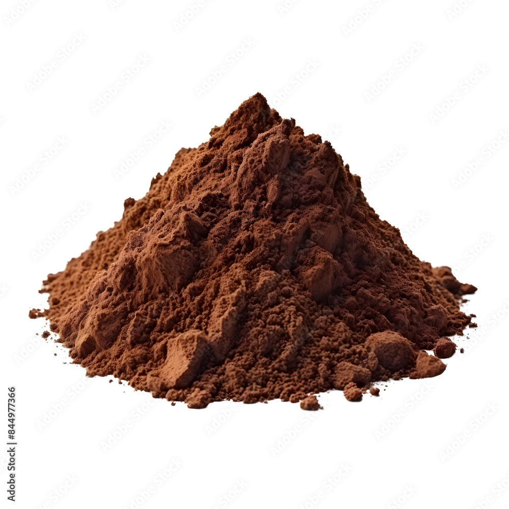 A pile of coffee powder isolated on a transparent png background A pile of coffee powder isolated on a transparent png background