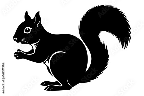 squirrel silhouette vector illustration