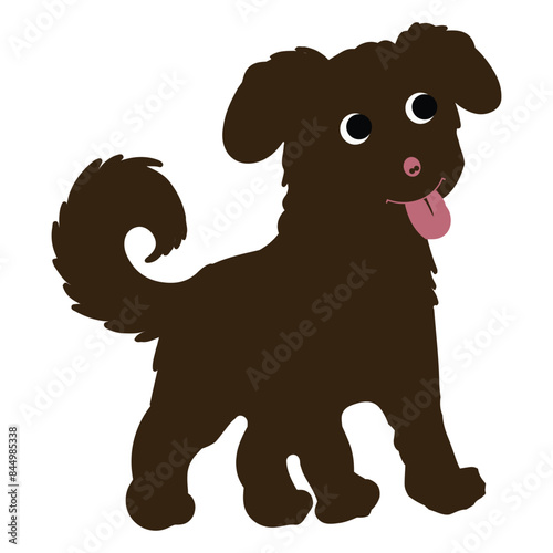 puppy vector Illustration playful pup adorable dog