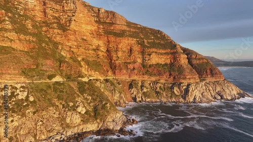 Chapmans Peak Drive At Cape Town In Western Cape South Africa. Table Mountain National Park. Coastal Road. Cape Town At Western Cape South Africa. Tourism Travel. Stunning Skyline.