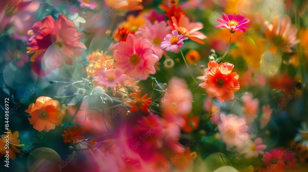 A sea of vibrant and outoffocus blooms radiating a sense of new beginnings and joyous energy perfect to set the mood for a spring celebration. . A sea of vibrant and outoffocus blooms radiating a sense of new beginnings and joyous energy perfect to set the mood for a spring celebration. .