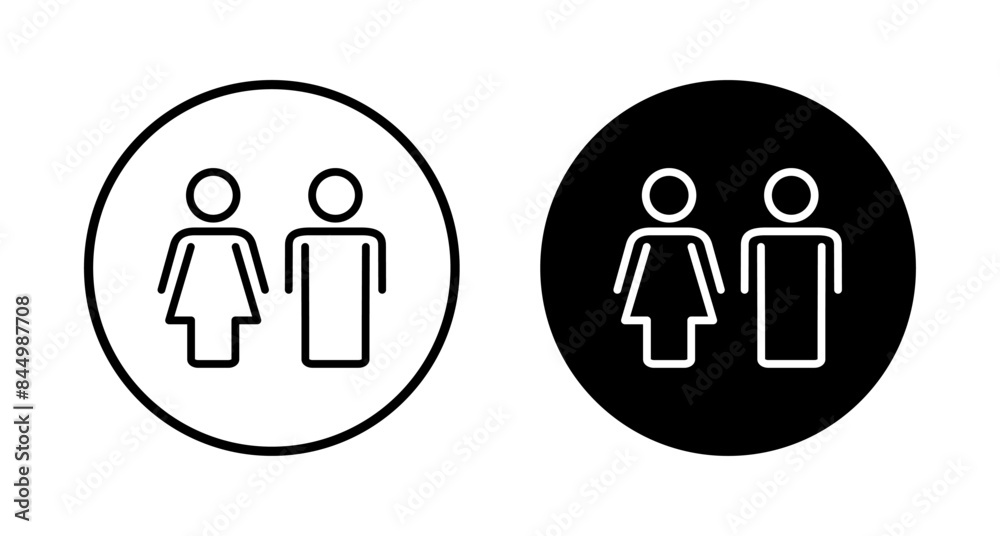 Man and woman icon vector isolated on white background. male and female symbol Man and woman icon vector isolated on white background. male and female symbol