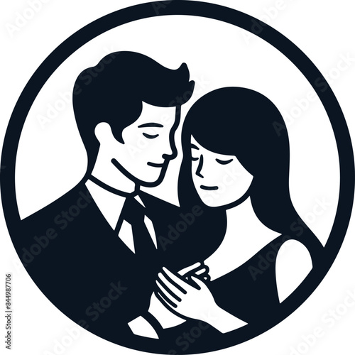 Couple logo design illustrations