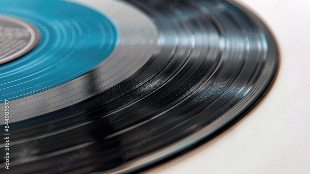 Vinyl LP Record in sleeve on white background Vinyl LP Record in sleeve on white background