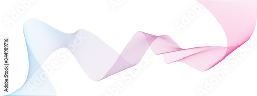Pink blue ribbon vector, Technology abstract lines on transparent background. Prematurity awareness month isolated Undulate Wave Swirl, frequency sound waves, banner twisted curve lines blend effect,