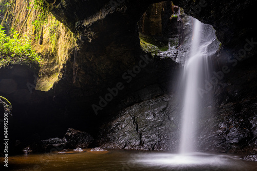 Fototapeta Naklejka Na Ścianę i Meble -  waterfall in a cave