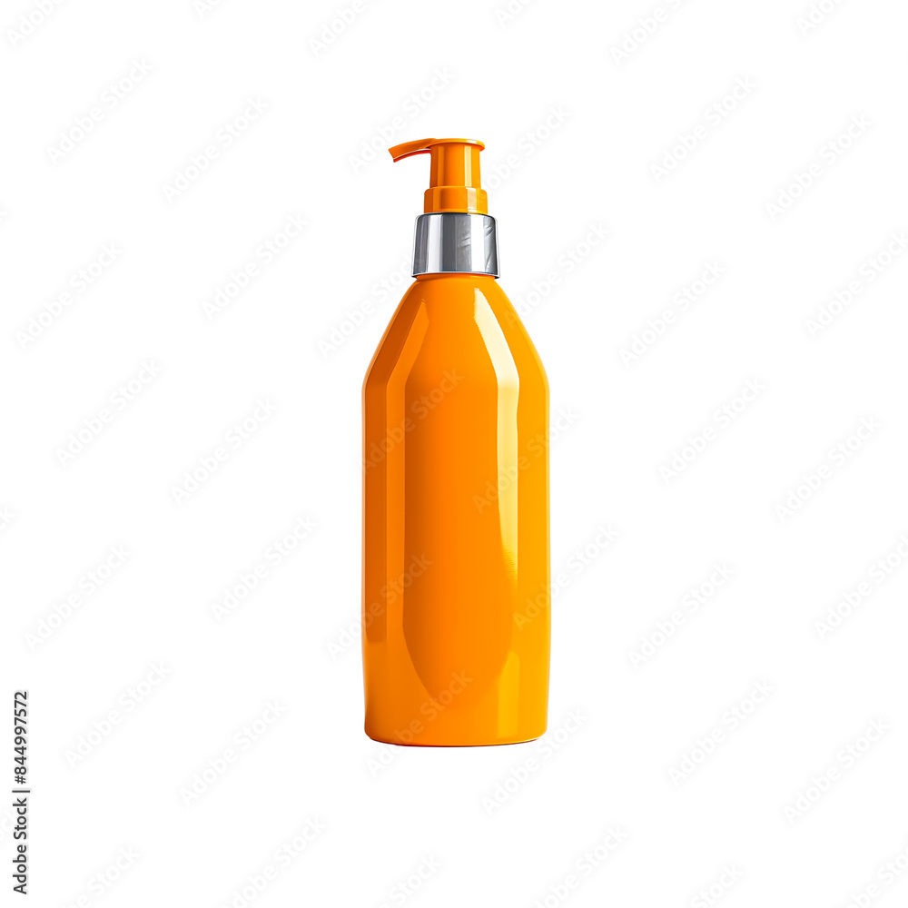 Summer Skin Savior Vibrant Bottle of Sunscreen for UV Protection on White Background Summer Skin Savior Vibrant Bottle of Sunscreen for UV Protection on White Background