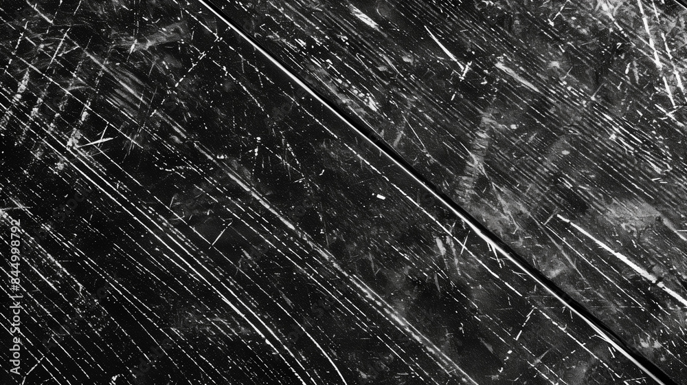 black and white scratch mark texture, etched into black scuffed background black and white scratch mark texture, etched into black scuffed background