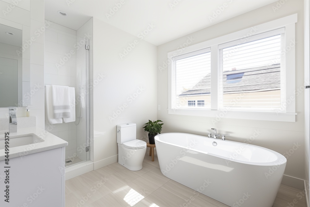 Modern Bathroom with Bathtub and Shower Modern Bathroom with Bathtub and Shower