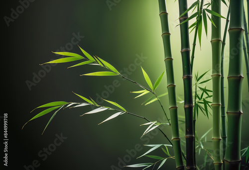 Graceful bamboo stems  minimalist and zen-inspired harmony and resilience. Meditation  nature  wellness  and sustainable living concepts. Verdant Tranquility  Embrace the Serenity of Bamboo s Grace