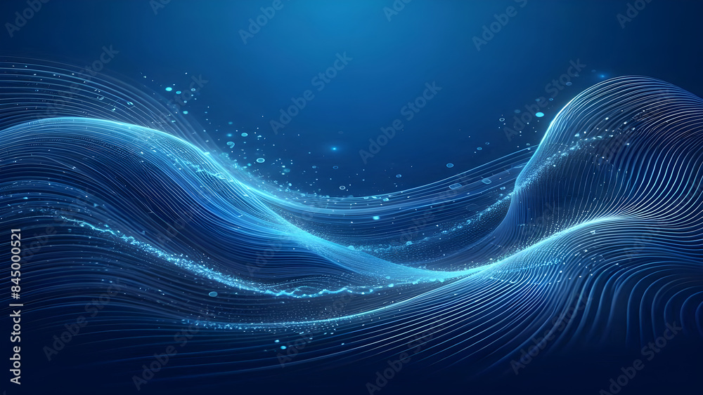 Abstract background a blue wavy lines in a blue background Abstract background a blue wavy lines in a blue background