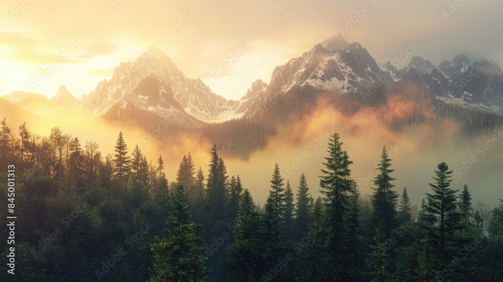 Obraz premium Mountain sunrise