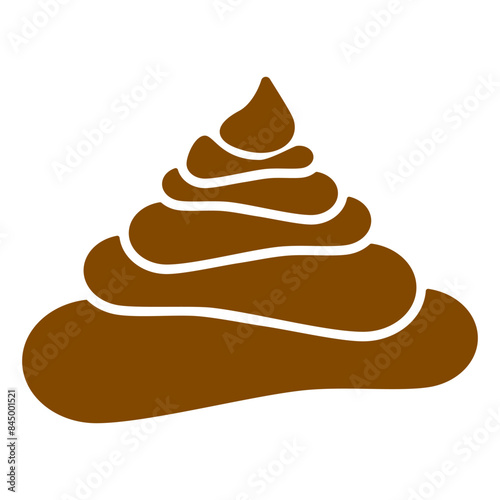 Pile of brown poop or poo in vector