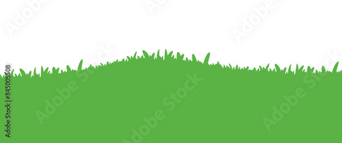 Grass Meadow Bottom Border for Background Element Decoration Vector Illustration