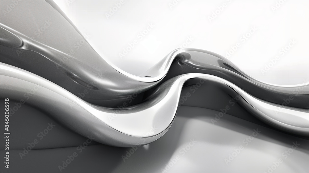 Obraz premium a black and white photo of a curved object,Digital Image