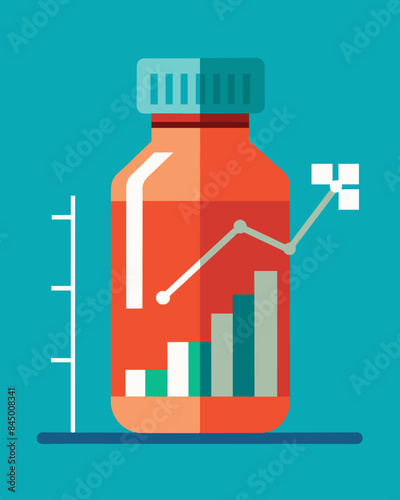 The cost of prescription medication has risen significantly due to inflation making it harder for individuals to afford necessary treatments.. Vector illustration