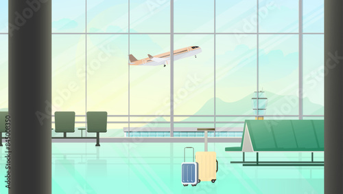공항 내부(터미널+여행+비행)
