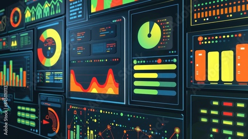 Vibrant showcasing a comprehensive analytics dashboard and data visualization tools guiding marketing strategies and data driven decision making processes