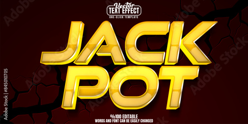 Jackpot editable text effect, customizable casino and bet 3D font style
