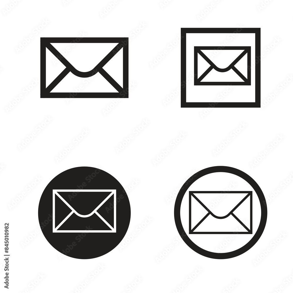 set of mail icons set of mail icons