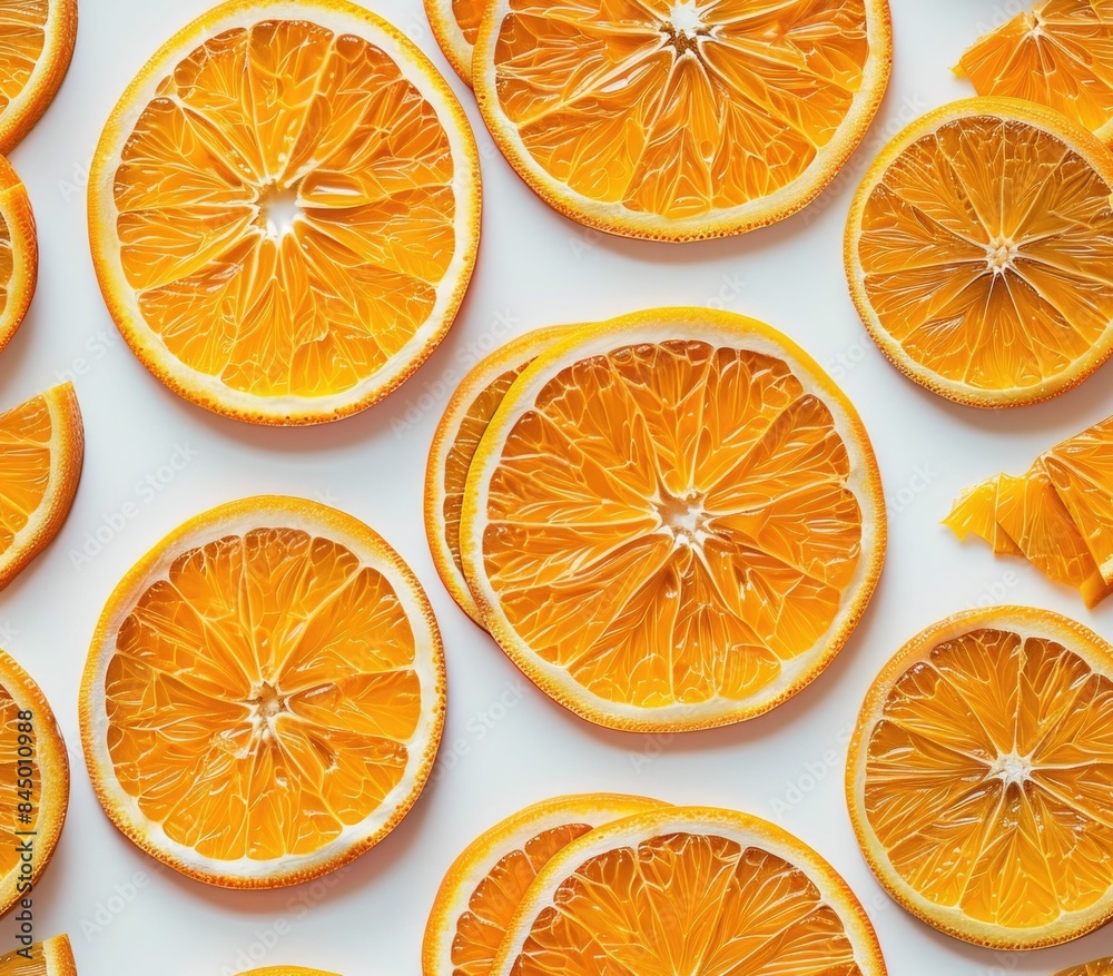 Vibrant and symmetrical orange fruit slices forming a minimalist repeating pattern background The simplicity and geometric shapes create a harmonious and balanced composition Vibrant and symmetrical orange fruit slices forming a minimalist repeating pattern background The simplicity and geometric shapes create a harmonious and balanced composition