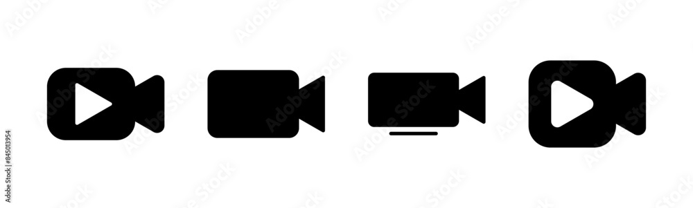 Video icon set. video camera icon vector. movie sign. cinema Video icon set. video camera icon vector. movie sign. cinema