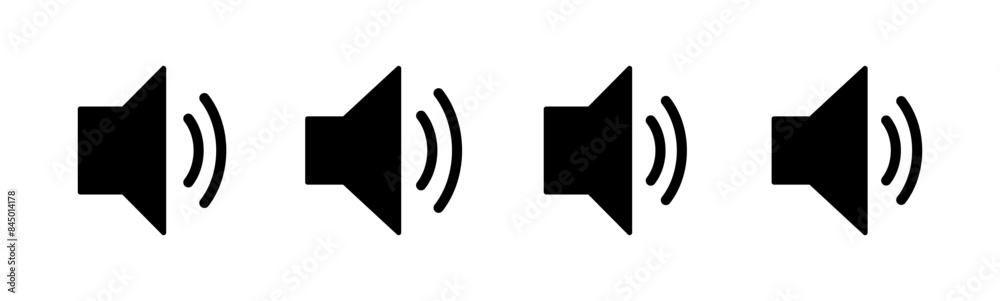 Speaker icon set. volume icon vector. loudspeaker icon vector. sound symbol Speaker icon set. volume icon vector. loudspeaker icon vector. sound symbol