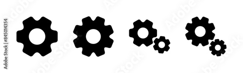 setting Icon set. Cog settings Icon Symbol