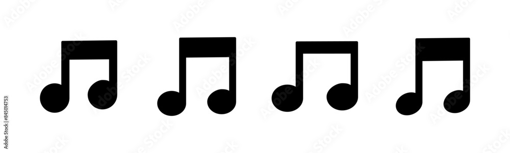 Music icon set. note music icon vector. tone icon Music icon set. note music icon vector. tone icon