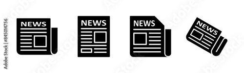 Newspaper icon set. news paper vector sign